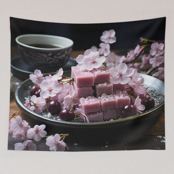 Item preview, handmade marmalade decorated with cherry blossoms and cherry berries designed and sold by PrintArtWares.