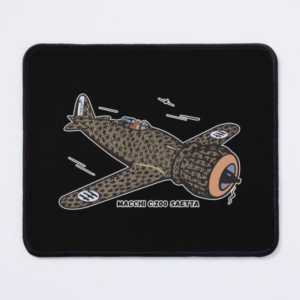 Item preview, Macchi C200 Saetta Italian WW2 Fighter Plane Wartime Cartoon Art designed and sold by MilitaryMart.