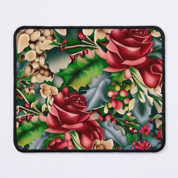 Item preview, Enchanting British Christmas Floral Design: A Timeless Holiday Delight designed and sold by The Digital Compass.
