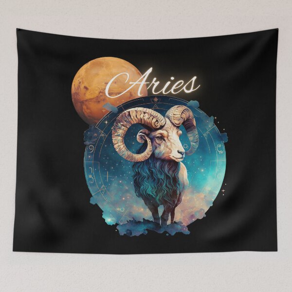 Item preview, Aries Zodiac Sign with its Ruling Planet Mars designed and sold by ieluxury.