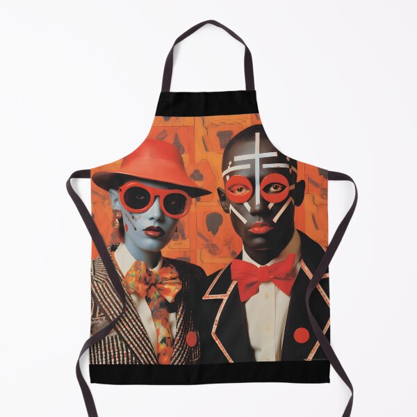 Item preview, Pop Art Vintage Image of Man and Woman with Traditional African Indigenous Colorful Face Painting designed and sold by Je-we.
