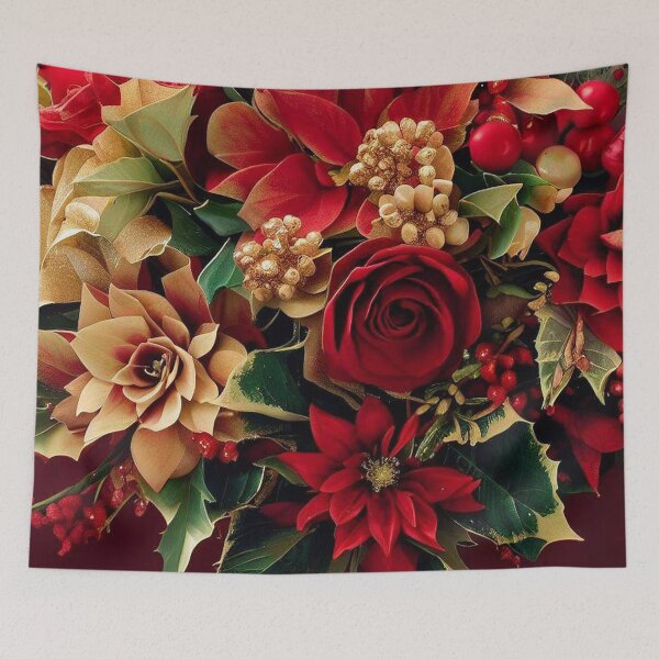 Item preview, Enchanting British Christmas Floral Design: A Timeless Holiday Delight 2 designed and sold by The Digital Compass.