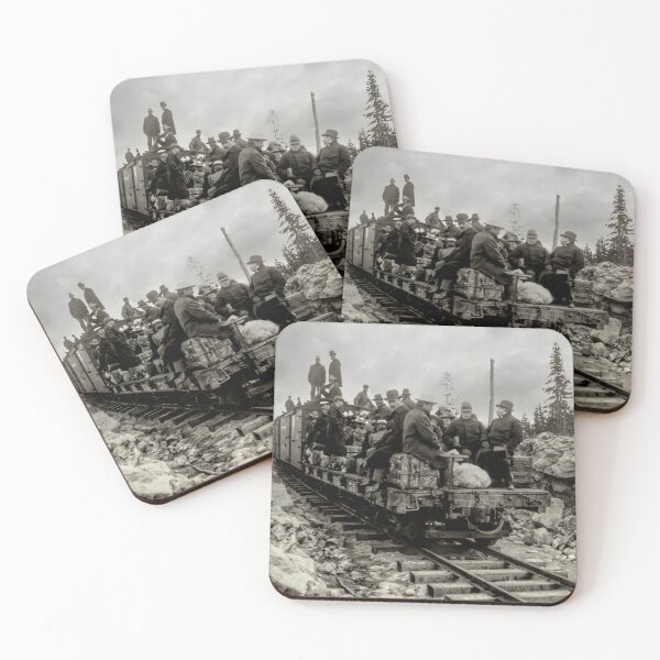 Item preview, First Train Over Yukon White Pass to Gold Fields c. 1898 designed and sold by Daniel Hagerman.