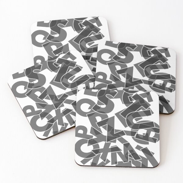 Item preview, Alphabet Contrast Letters. Letters of the alphabet in a chaotic order. Black and white. designed and sold by CatCoconut-Art.