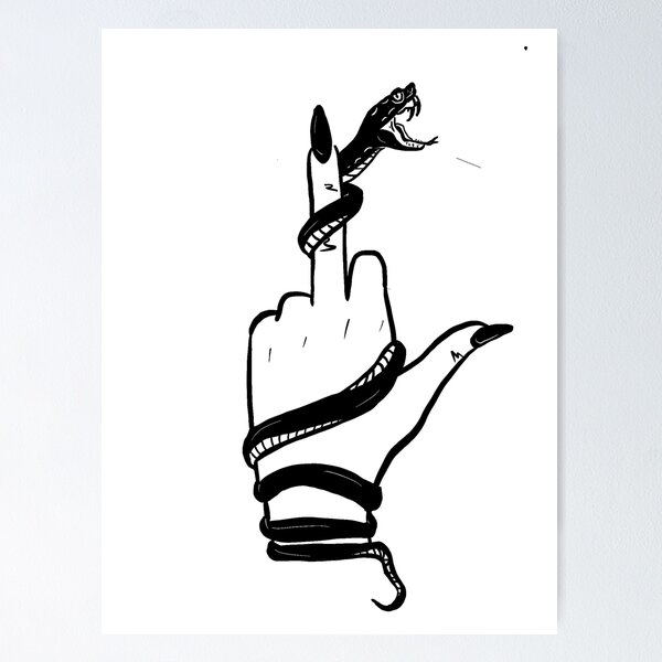 Item preview, Middle finger snake designed and sold by Kriskrossarts.