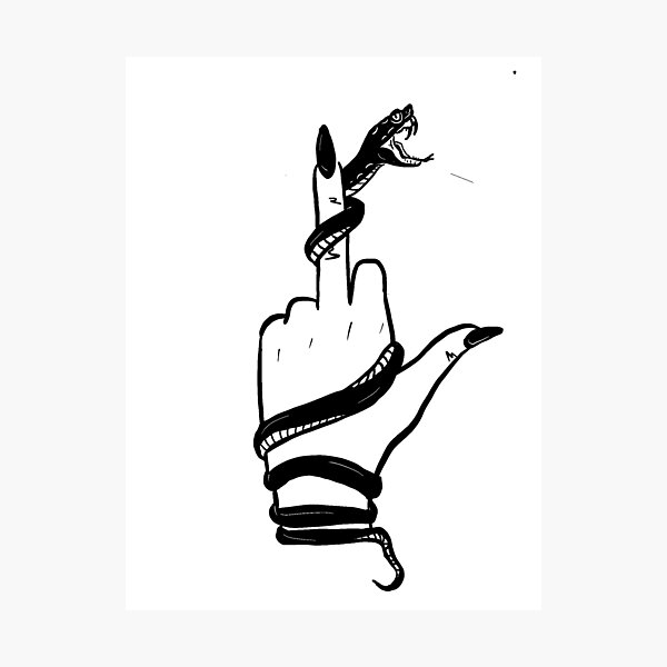Item preview, Middle finger snake designed and sold by Kriskrossarts.