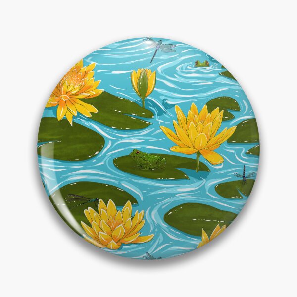 Item preview, Lake Life - Pondlilies and Frogs designed and sold by Motifany.