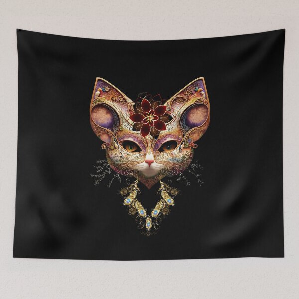 Item preview, Mystical masquerade cat in jewelry designed and sold by GorinART.