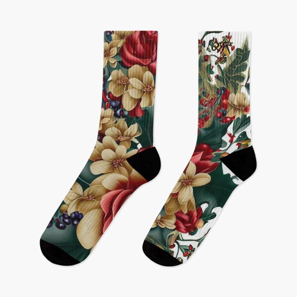 Item preview, Enchanting British Christmas Floral Design: A Timeless Holiday Delight 3 designed and sold by The Digital Compass.