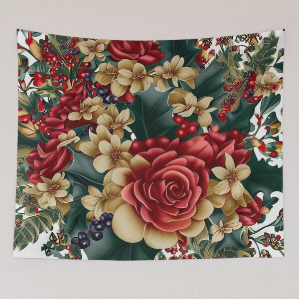 Item preview, Enchanting British Christmas Floral Design: A Timeless Holiday Delight 3 designed and sold by The Digital Compass.