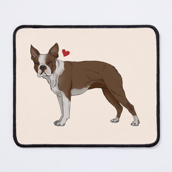 Item preview, Brown Boston terrier - cream background designed and sold by Petcetera.