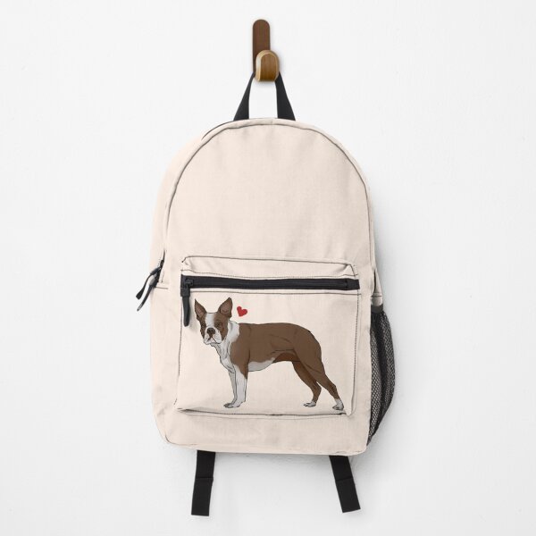 Item preview, Brown Boston terrier - cream background designed and sold by Petcetera.