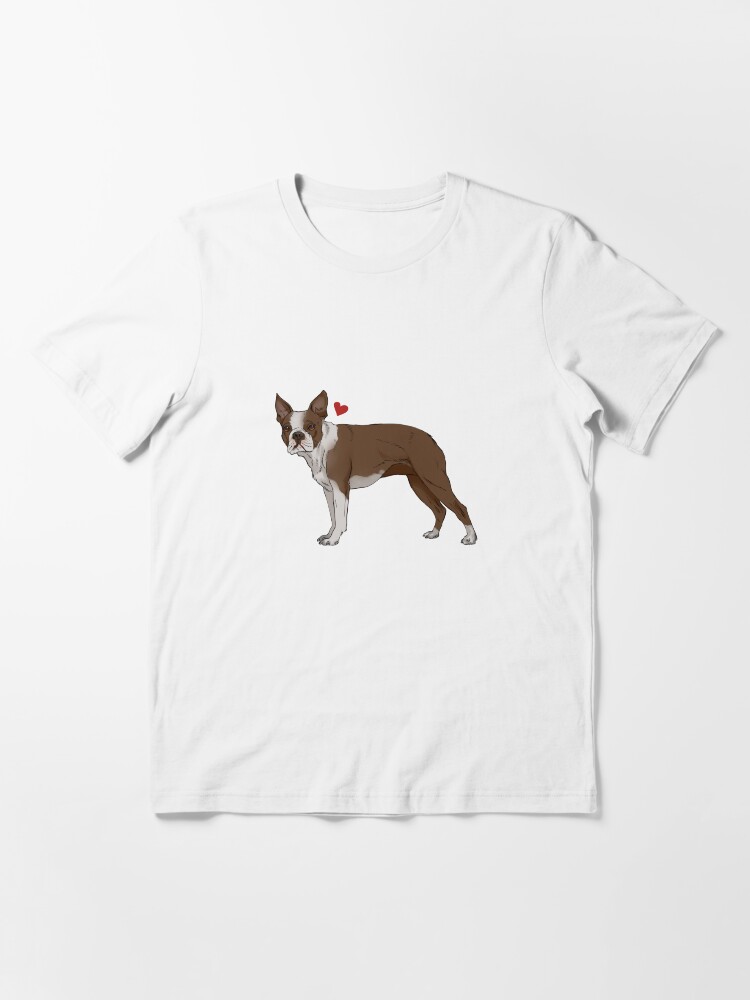 Brown Boston terrier cream background Essential T-Shirt for