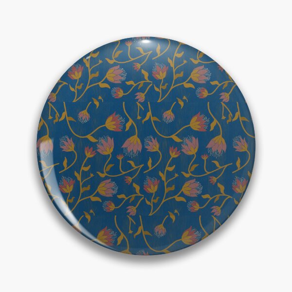 Item preview, Indian royalty inspired Flower pattern Navy blue  designed and sold by nimiasir.
