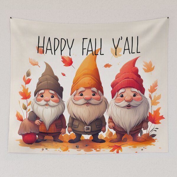 Item preview, Happy fall y’all, Cute Fall autumn gnomes designed and sold by Inktown.