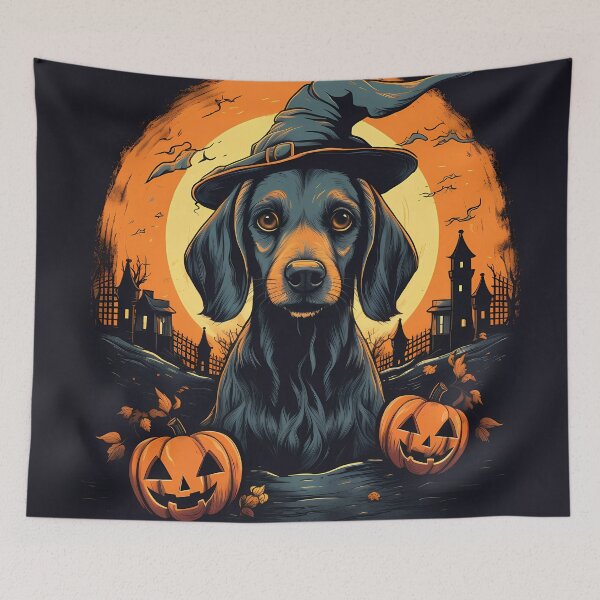Item preview, "Vintage Halloween Dog" designed and sold by Art-Vortex-fr.