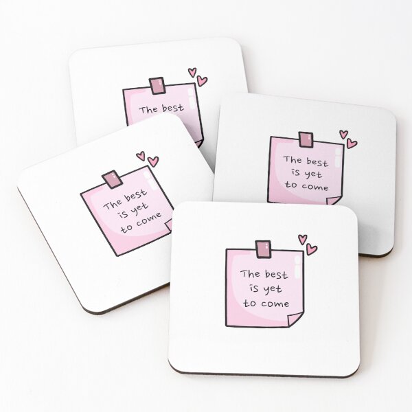 Item preview, "The best is yet to come" Pink Motivational Sticky Note designed and sold by wonderxwander.