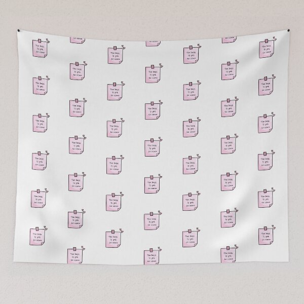 Item preview, "The best is yet to come" Pink Motivational Sticky Note designed and sold by wonderxwander.