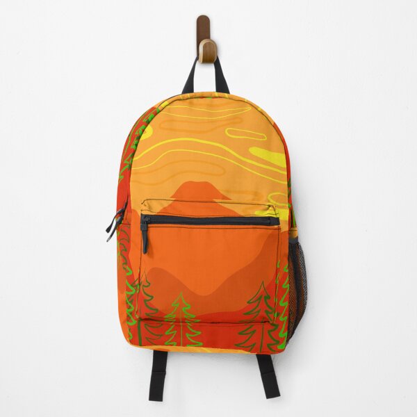Item preview, Abstract night landscape, sunset oranges yellow and red designed and sold by HomeintheMush.