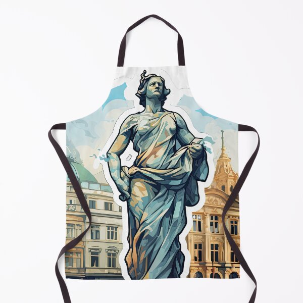 Item preview, Statue near an old building designed and sold by abmkf.