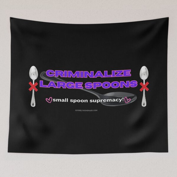 Item preview, Criminalize Large Spoons Funny Bumper Sticker designed and sold by hyperfocusrach.