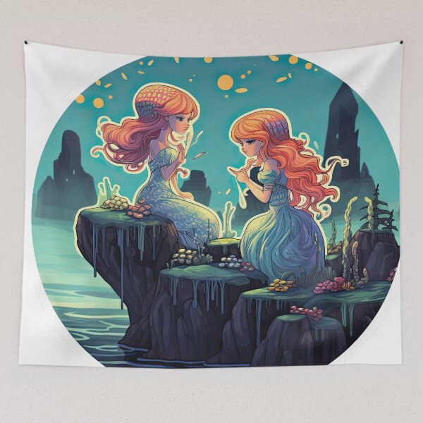 Item preview, Mermaids sit on a rock designed and sold by abmkf.