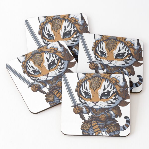Item preview, Tiger Dressed In Samurai Gear designed and sold by ArtsyWishesShop.