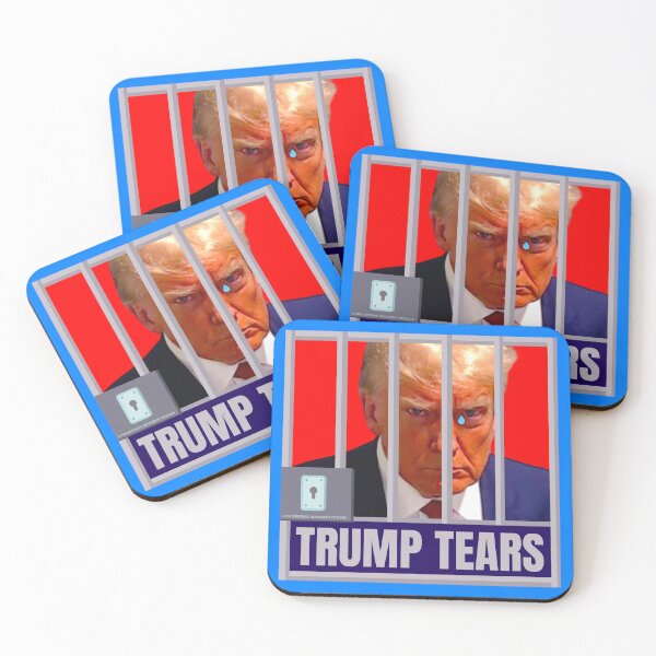 Item preview, PMD01046 Progressive Movement Designs Trump Mugshot Trump Tears design for liberal Democrat resistance for liberals Democrats or progressives against MAGA Republicans political parody humor designed and sold by ProgressiveLeft.