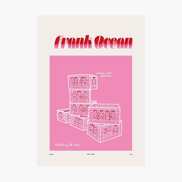 Vintage Vibes: Frank Ocean's 'Pink + White' Retro Poster, Music Art Photographic Print