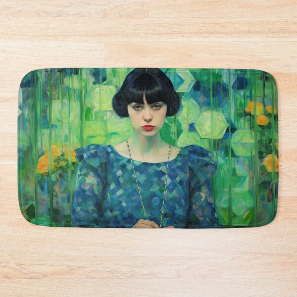Item preview, Sad Girl on Abstract Green Background designed and sold by CaseLargo.