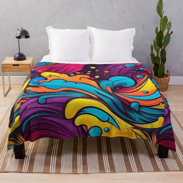 Item preview, splash colors fabric pattern graphic illustration design by ironpalette designed and sold by ironpalette.