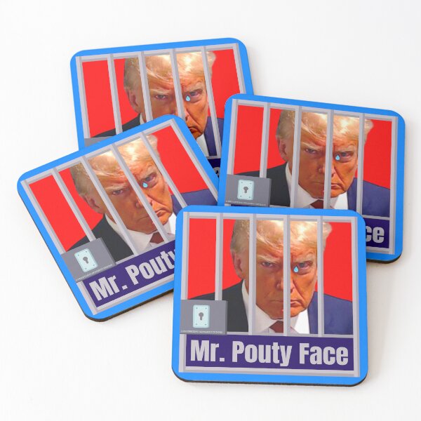 Item preview, PMD01047 Progressive Movement Designs Trump Mugshot Mr. Pouty Face design for liberal Democrat resistance for liberals Democrats or progressives against MAGA Republicans political parody humor designed and sold by ProgressiveLeft.