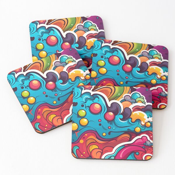 Item preview, splash colors fabric pattern graphic illustration design by ironpalette designed and sold by ironpalette.