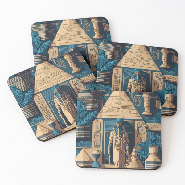 Item preview, Ancient Egypt Magic - Blue and Gold Artwork designed and sold by MostaDesigns.