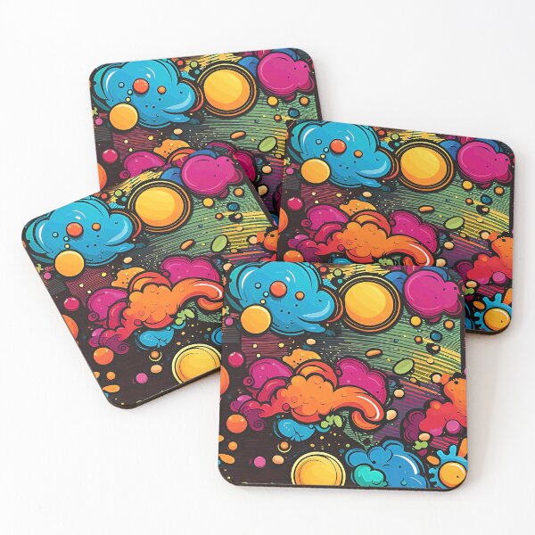 Item preview, splash colors fabric pattern graphic illustration design by ironpalette designed and sold by ironpalette.