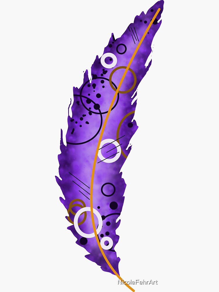 Sticker Purple Feathers