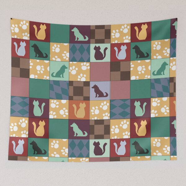 Item preview, Sims Inspired Patchwork Pets Pattern designed and sold by DestructoKitty.