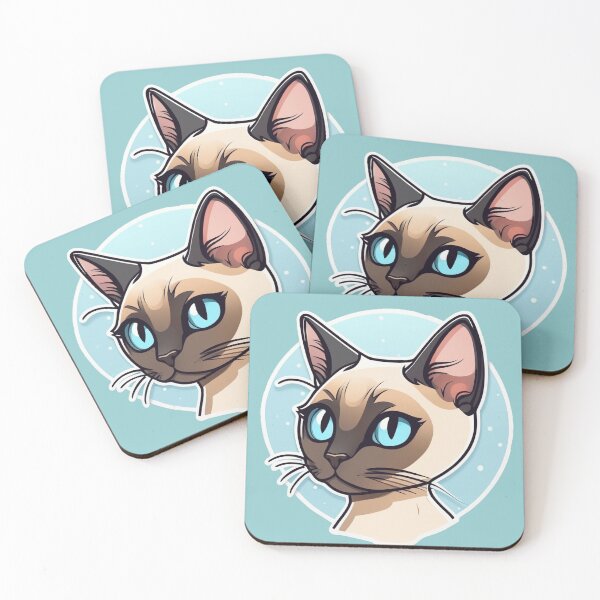 Item preview, Purr-fectly Adorable: Siamese Cute Cat Art for Loving Cat Parents Mom and Dad Blue designed and sold by shypixels.