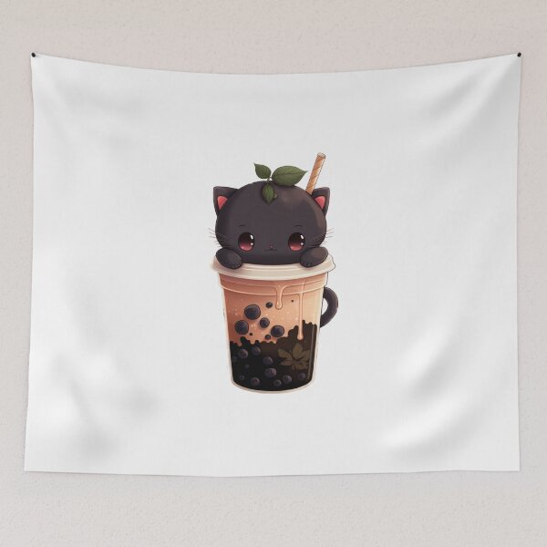 Item preview, Chibi style bubble tea cute cat designed and sold by Acim0.