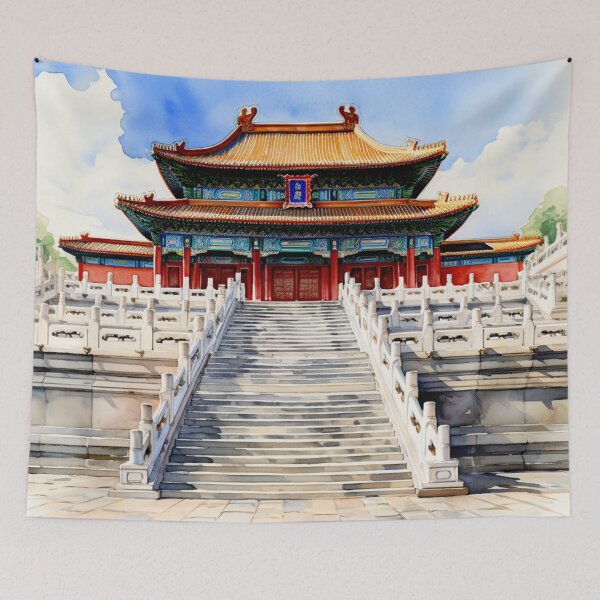Item preview, A Watercolor Design of Beijing Forbidden City - China designed and sold by Sketch-Shack.