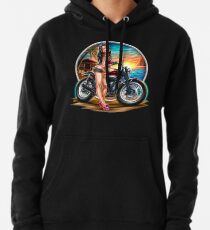 Biker sexy Pinup Pullover Hoodie