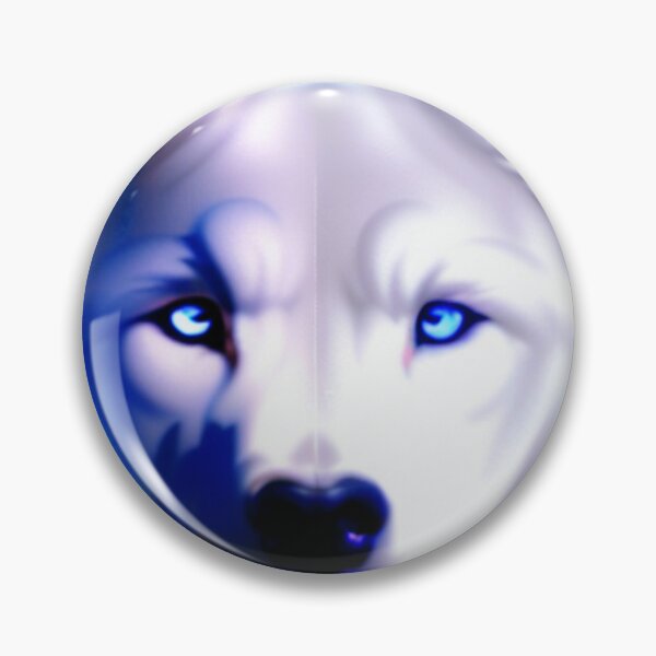 Item preview, a white wolf in the polar night designed and sold by aipaint.