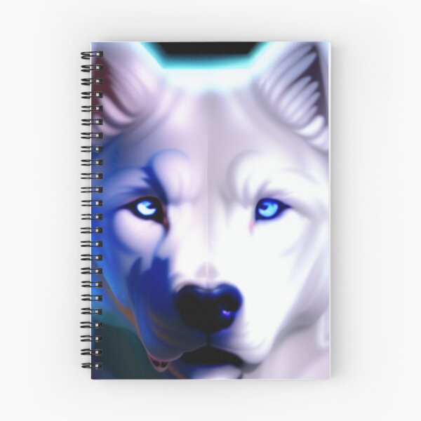 Item preview, a white wolf in the polar night designed and sold by aipaint.