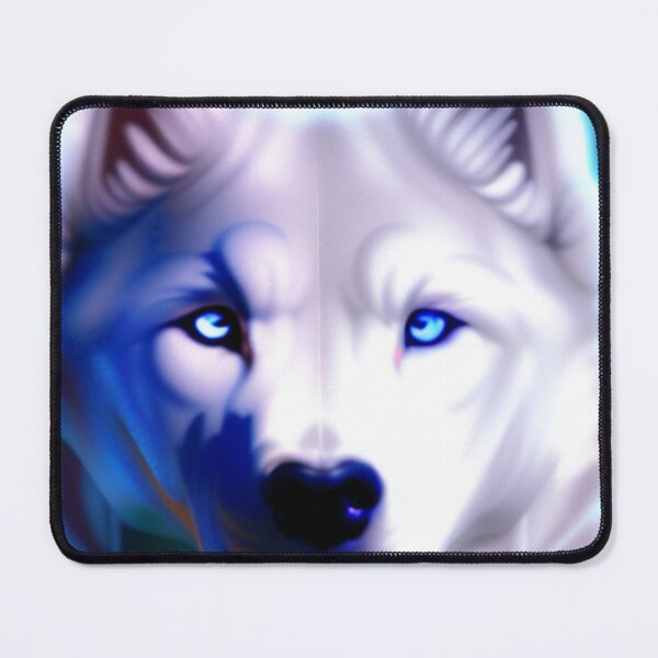 Item preview, a white wolf in the polar night designed and sold by aipaint.