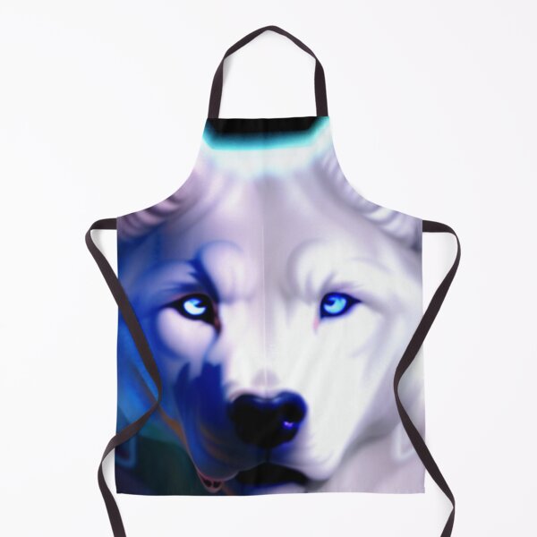 Item preview, a white wolf in the polar night designed and sold by aipaint.