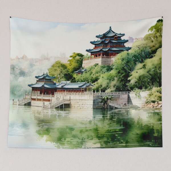 Item preview, A Watercolor Design of Beijing Summer Palace - China designed and sold by Sketch-Shack.