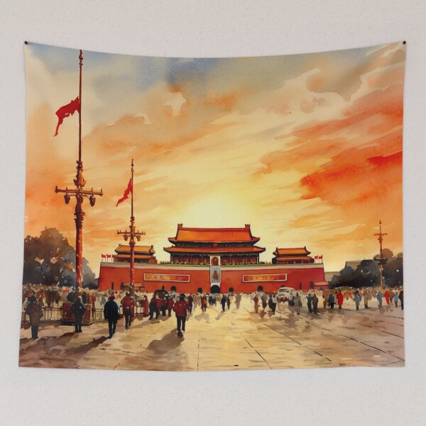Item preview, A Watercolor Design of Beijing Tiananmen Square - China designed and sold by Sketch-Shack.