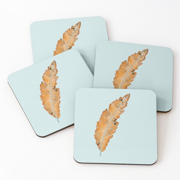 Item preview, Orange single feather designed and sold by NicoleFehrArt.
