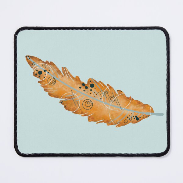 Item preview, Orange single feather designed and sold by NicoleFehrArt.