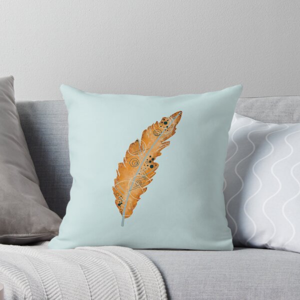 Item preview, Orange single feather designed and sold by NicoleFehrArt.